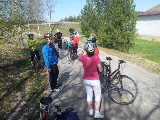 Pyöräilijät tauolla